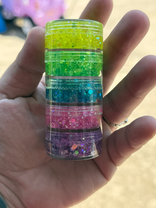 Glow in the Dark Glitter Stack