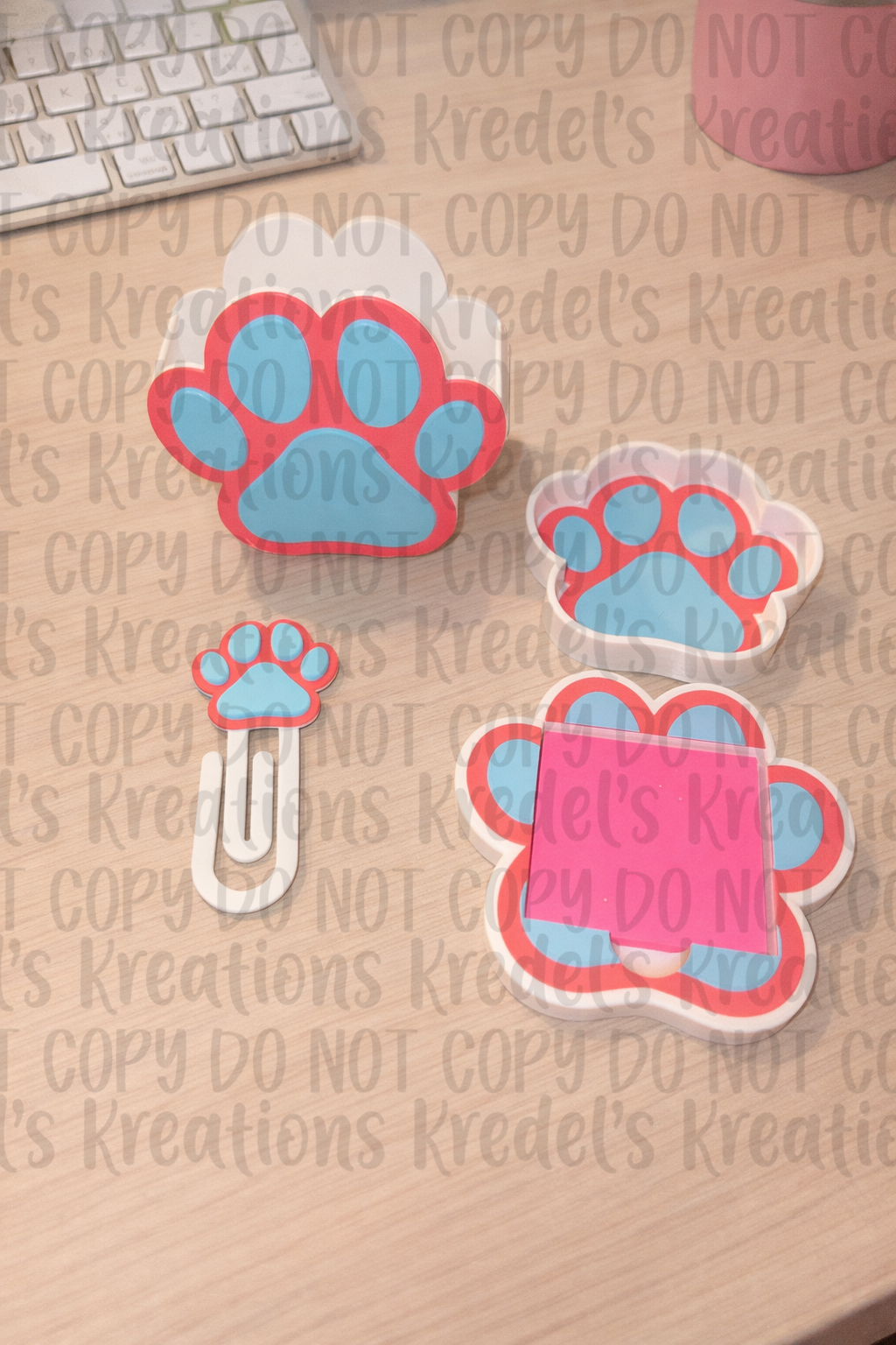 Paw Print Desk set
