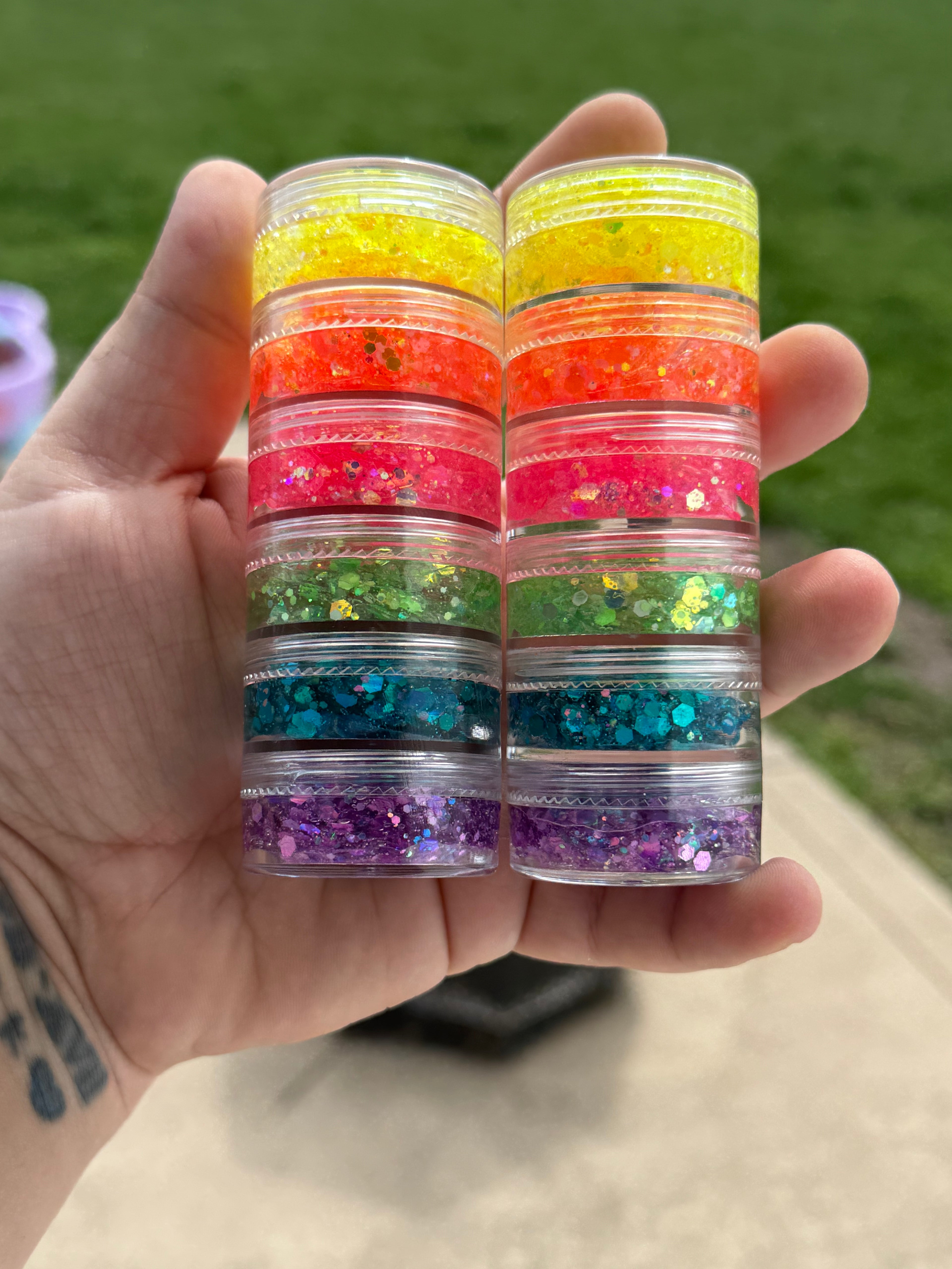 Neon Hair Glitter Set